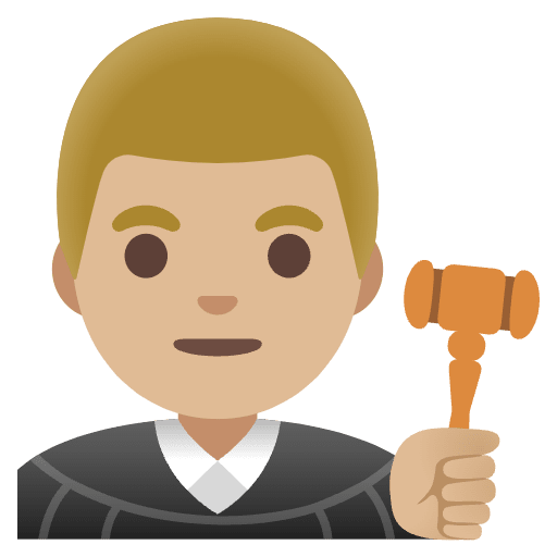 Man Judge Medium Light Skin Tone Emoji from Noto Emoji Set