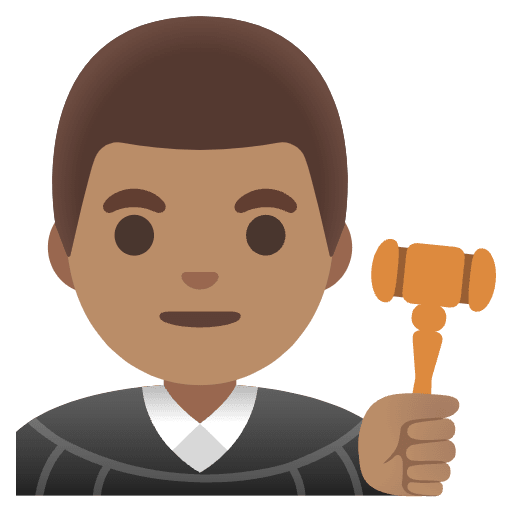 Man Judge Medium Skin Tone Emoji from Noto Emojis Set
