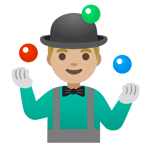Man Juggling Medium Light Skin Tone Element from Noto Emojis Set
