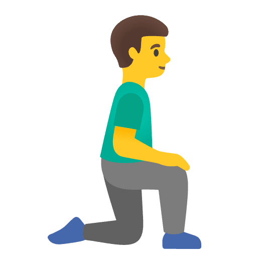 Man Kneeling Facing Right Element from Noto Emojis Set