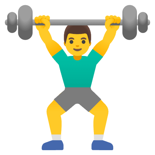 Man Lifting Weights Emoji from Noto Emojis Set