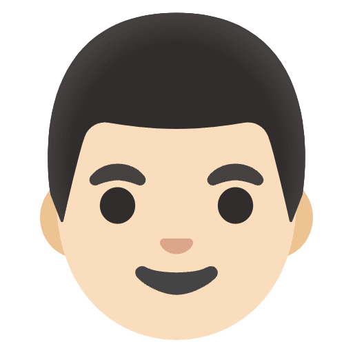 Man Light Skin Tone Element from Noto Emojis Set