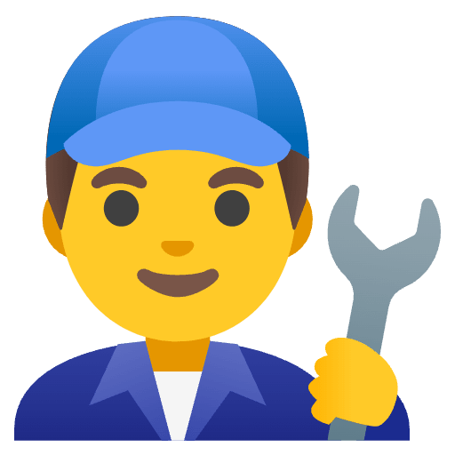 Man Mechanic Emoji from Noto Emoji Set