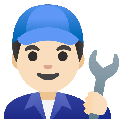 Man Mechanic Light Skin Tone Element from Noto Emojis Set