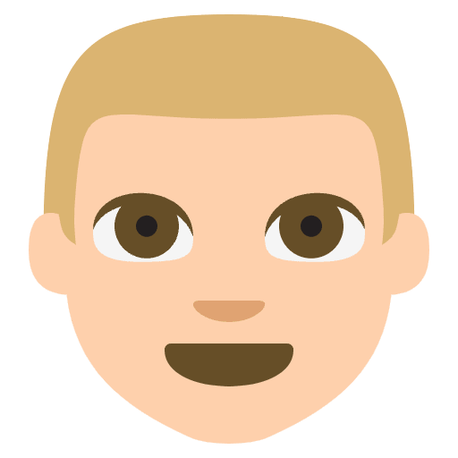 Man Medium Light Skin Tone Emoji from EmojiTwo Colors Set