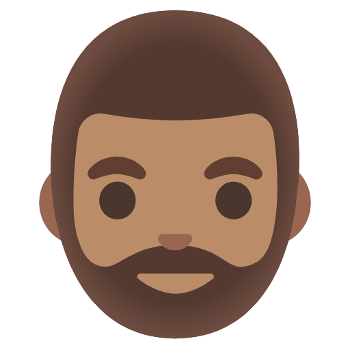 Man Medium Skin Tone Beard Element from Noto Emojis Set