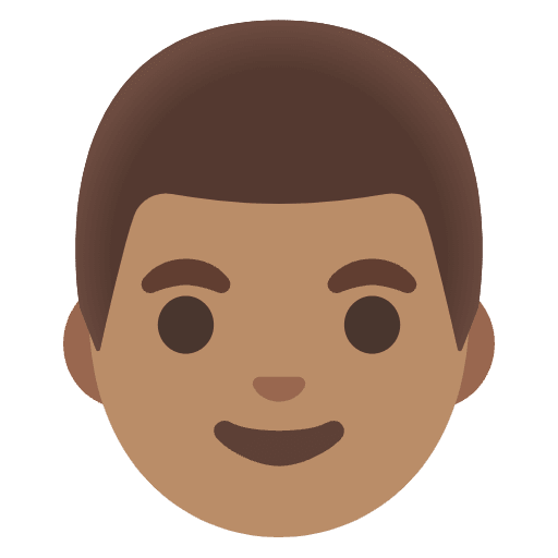 Man Medium Skin Tone Emoji from Noto Emojis Set