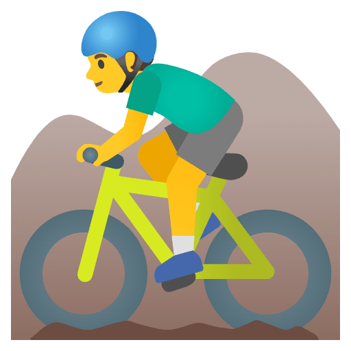 Man Mountain Biking Element from Noto Emojis Set