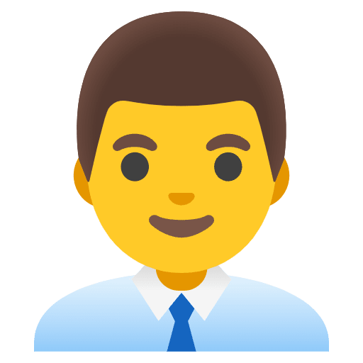 Man Office Worker Emoji from Noto Emojis Set
