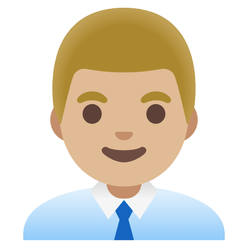 Man Office Worker Medium Light Skin Tone Emoji from Noto Emojis Set