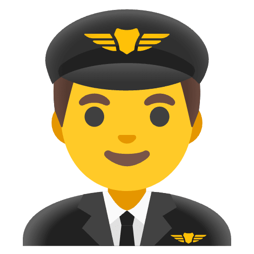 Man Pilot Element from Noto Emojis Set