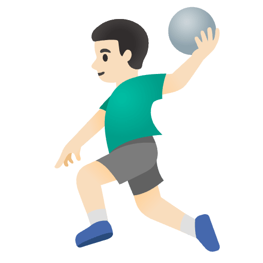 Man Playing Handball Light Skin Tone Emoji from Noto Emoji Set