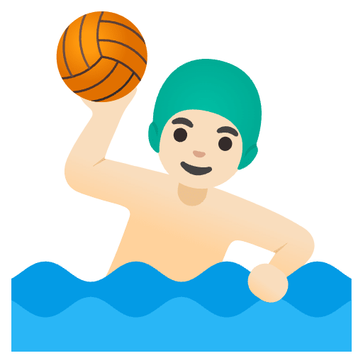 Man Playing Water Polo Light Skin Tone Emoji from Noto Emojis Set
