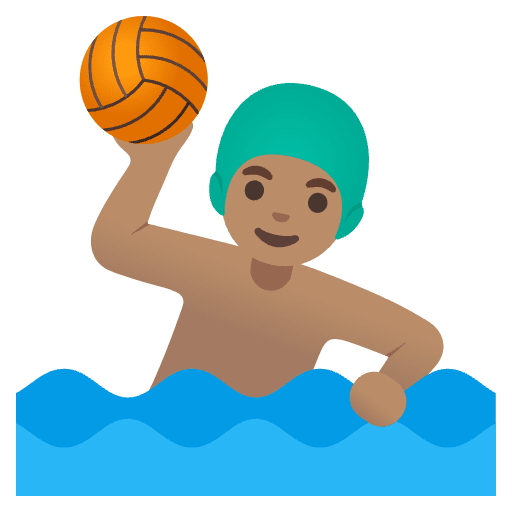 Man Playing Water Polo Medium Skin Tone Emoji from Noto Emoji Set