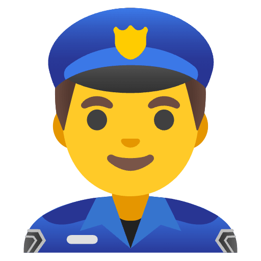 Man Police Officer Emoji from Noto Emoji Set