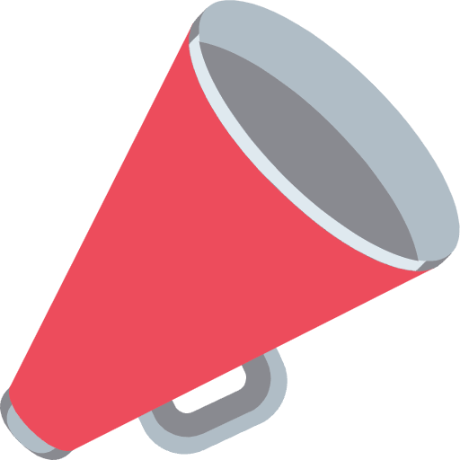 Megaphone Emoji from EmojiTwo Colors Set
