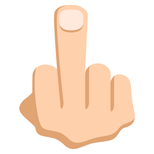 Middle Finger Medium Light Skin Tone Emoji from EmojiTwo Colors Set