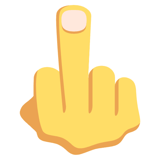 Middle Finger Emoji from EmojiTwo Colors Set