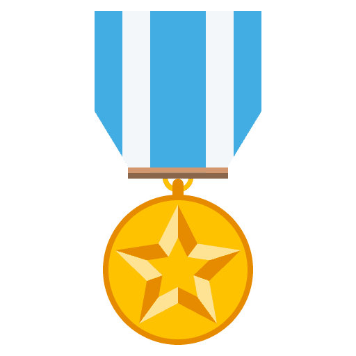 Military Medal Emoji from EmojiTwo Colors Set