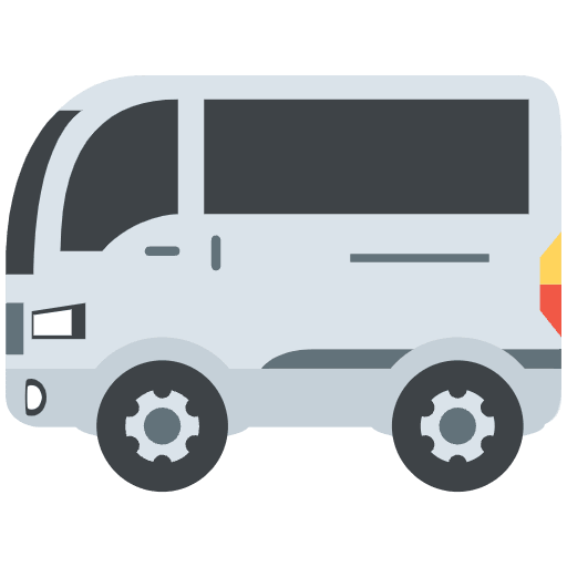Minibus Emoji from EmojiTwo Colors Set
