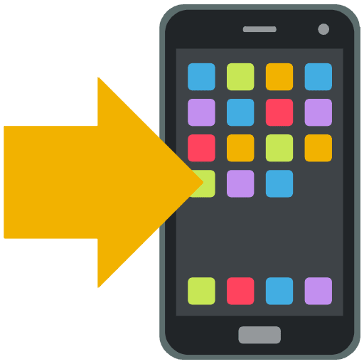 Mobile Phone With Arrow Emoji from EmojiTwo Colors Set