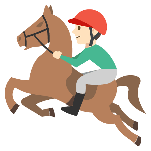 Modern Pentathlon Light Skin Tone Emoji from EmojiTwo Colors Set