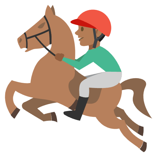 Modern Pentathlon Medium Dark Skin Tone Emoji from EmojiTwo Colors Set