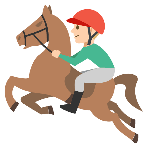 Modern Pentathlon Medium Light Skin Tone Emoji from EmojiTwo Colors Set