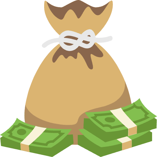 Money Bag Emoji from EmojiTwo Colors Set