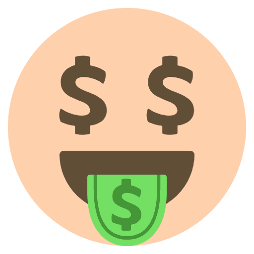 Money Eyes Emoji Emoji from EmojiTwo Colors Set
