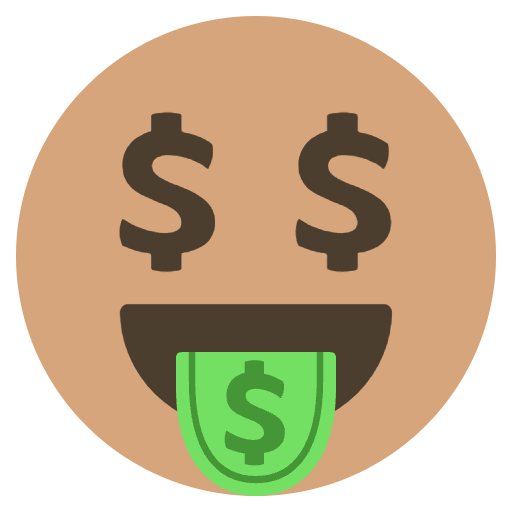 Money Face Emoji Element from EmojiTwo Colors Set