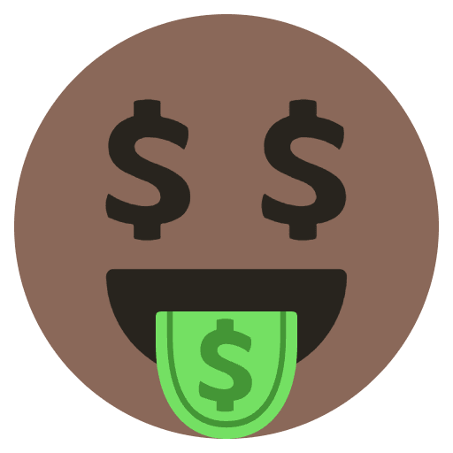 Money Face Emoji from EmojiTwo Colors Set