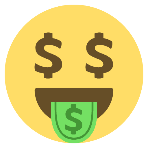 Money Mouth Face Emoji from EmojiTwo Colors Set