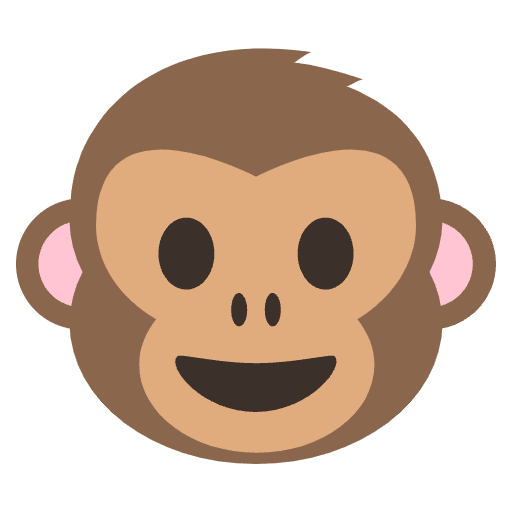 Monkey Face Element from EmojiTwo Colors Set