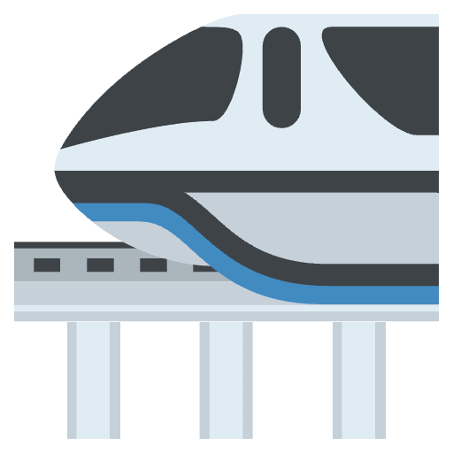 Monorail Emoji from EmojiTwo Colors Set