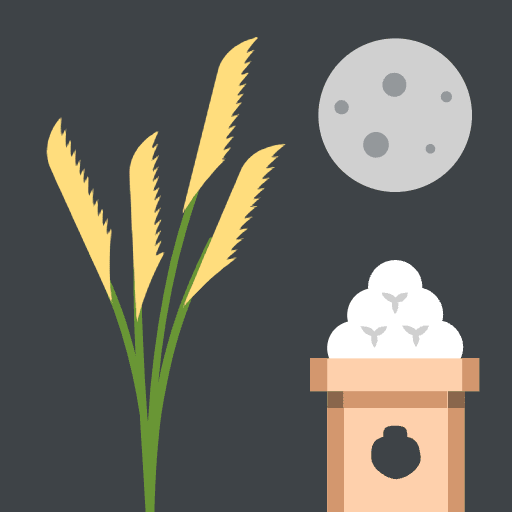Moon Viewing Ceremony Emoji from EmojiTwo Colors Set