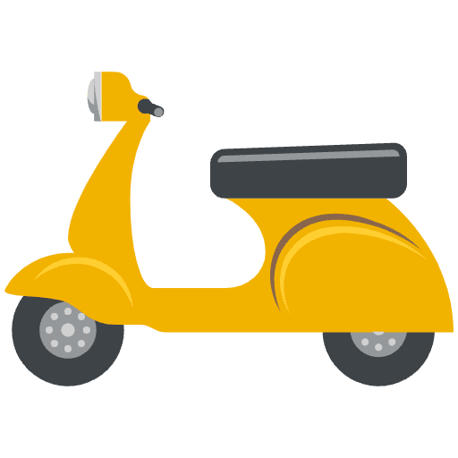 Motor Scooter Emoji from EmojiTwo Colors Set