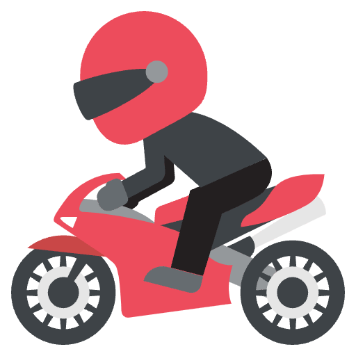 Motorcycle Emoji from EmojiTwo Colors Set