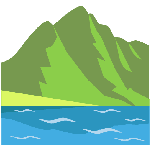 Mountain Emoji from EmojiTwo Colors Set