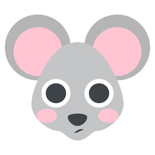 Mouse Face Emoji from EmojiTwo Colors Set