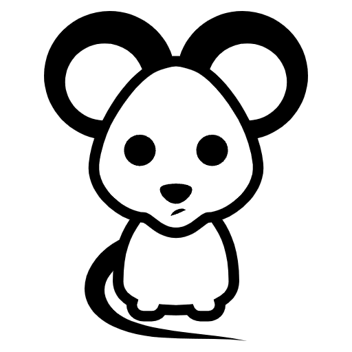 Mouse Emoji from EmojiTwo Black Set