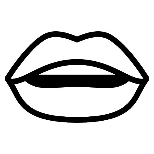 Mouth Emoji from EmojiTwo Black Set