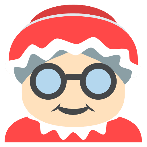 Mrs. Claus Light Skin Tone Emoji from EmojiTwo Colors Set