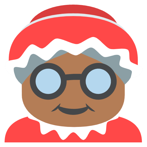 Mrs. Claus Medium Dark Skin Tone Emoji from EmojiTwo Colors Set