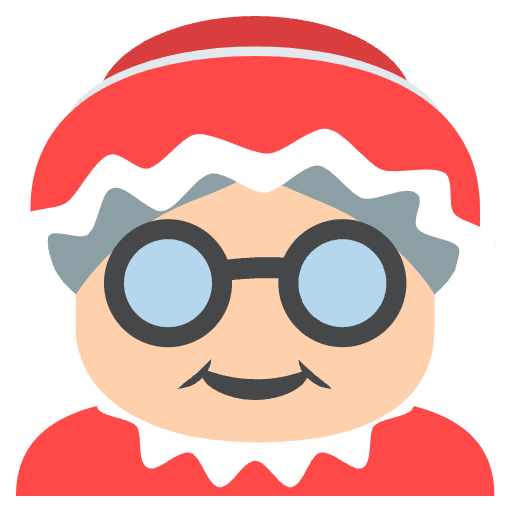 Mrs. Claus Medium Light Skin Tone Emoji from EmojiTwo Colors Set