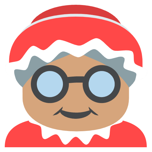 Mrs. Claus Medium Skin Tone Emoji from EmojiTwo Colors Set