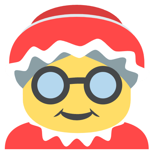 Mrs. Claus Emoji from EmojiTwo Colors Set