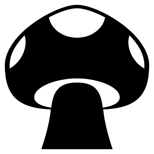 Mushroom Emoji from EmojiTwo Black Set