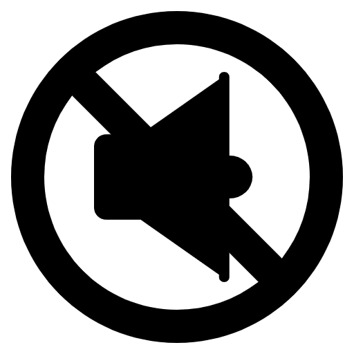 Muted Speaker Emoji from EmojiTwo Black Set