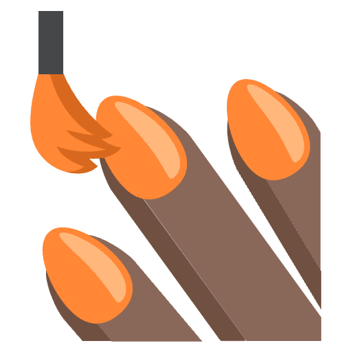 Nail Polish Dark Skin Tone Element from EmojiTwo Colors Set